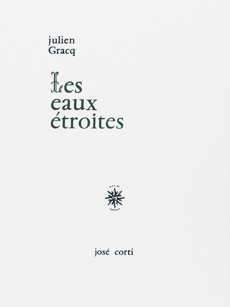 Les Eaux étroites 9782714303011