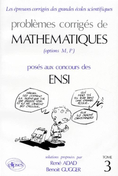 Mathématiques ENSI 1986-1987, tome 3 9782729887476