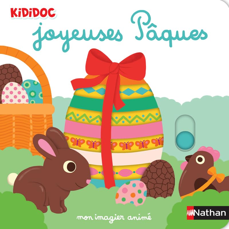 Mon imagier de Pâques - Livre animé Kididoc - Le cadeau parfait à glisser dans le panier de Pâques des tout-petits - dès 1 an 9782095025670