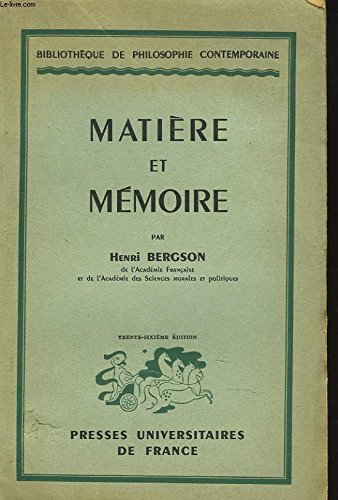 Matière et mémoire 9782130299950