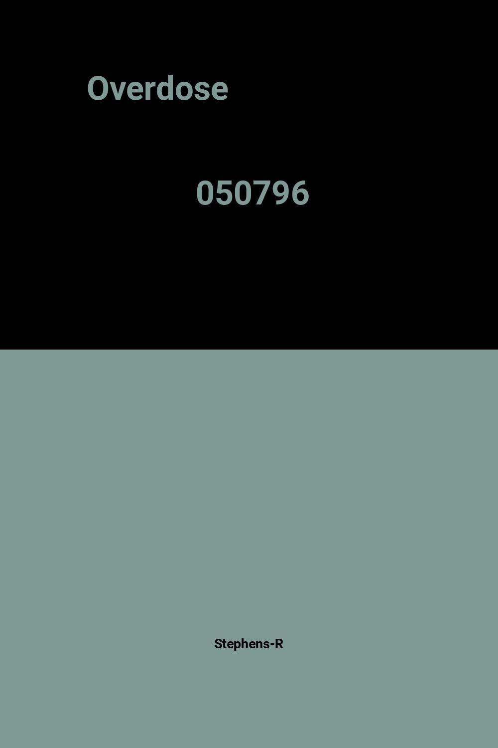 OVERDOSE 9782738600387