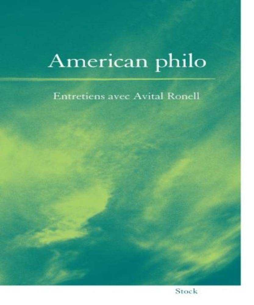 American philo - Entretiens avec Avital Ronell 9782234058408