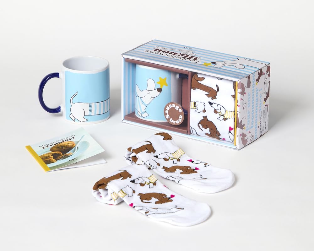 Coffret Teckellement mignon - mug et chaussettes teckel: mug - chaussettes - teckel - mignon - illustratrice - illustration originale - Noël 9782412103463
