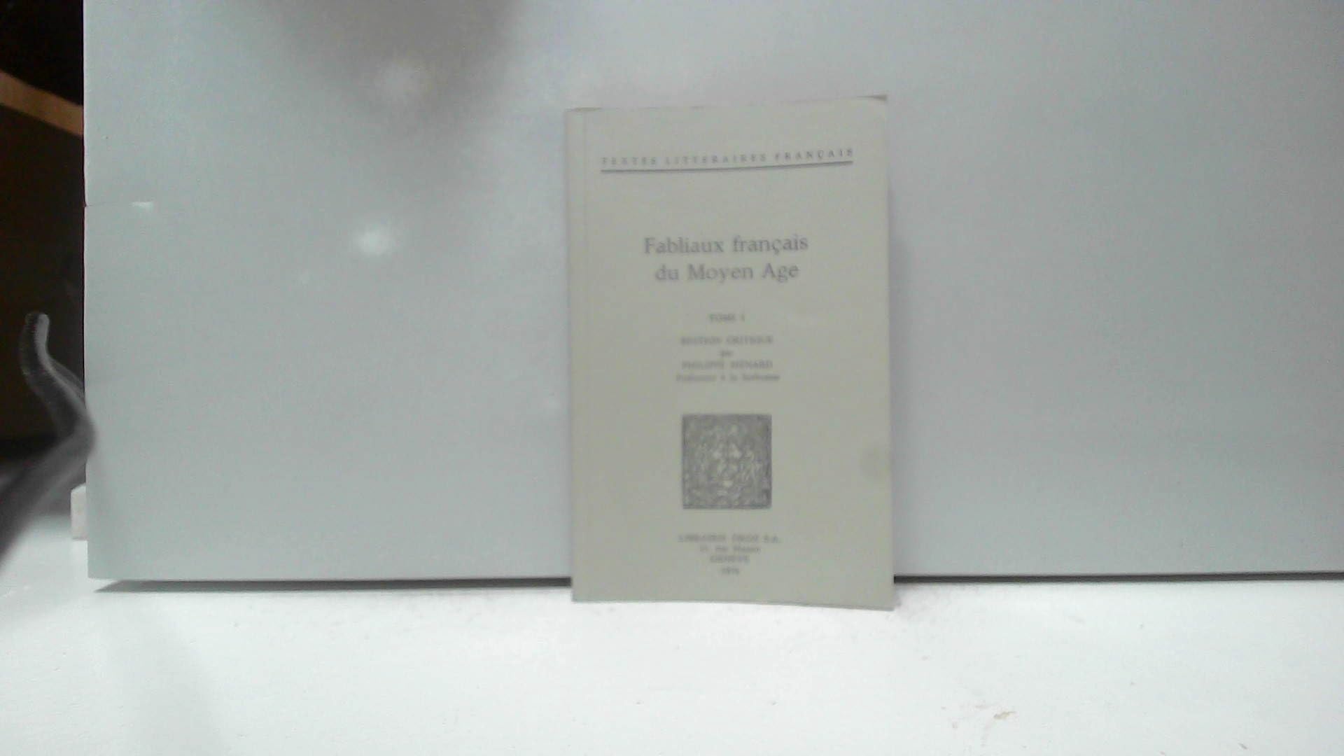 Fabliaux français du Moyen-Age, tome I 9782600002578