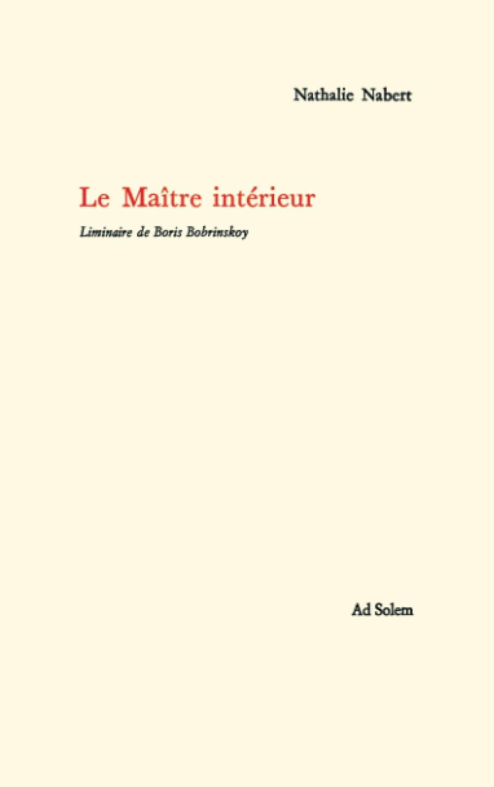 Le Maître intérieur 9782884820851