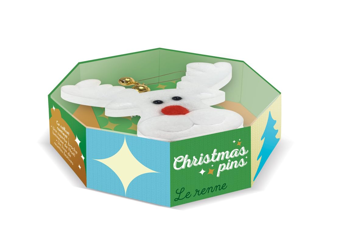 Coffret Christmas Pins / le renne du père Noël: pull de Noël - clignote - broche - cadeau - renne - père Noël - décoration 9782412103760
