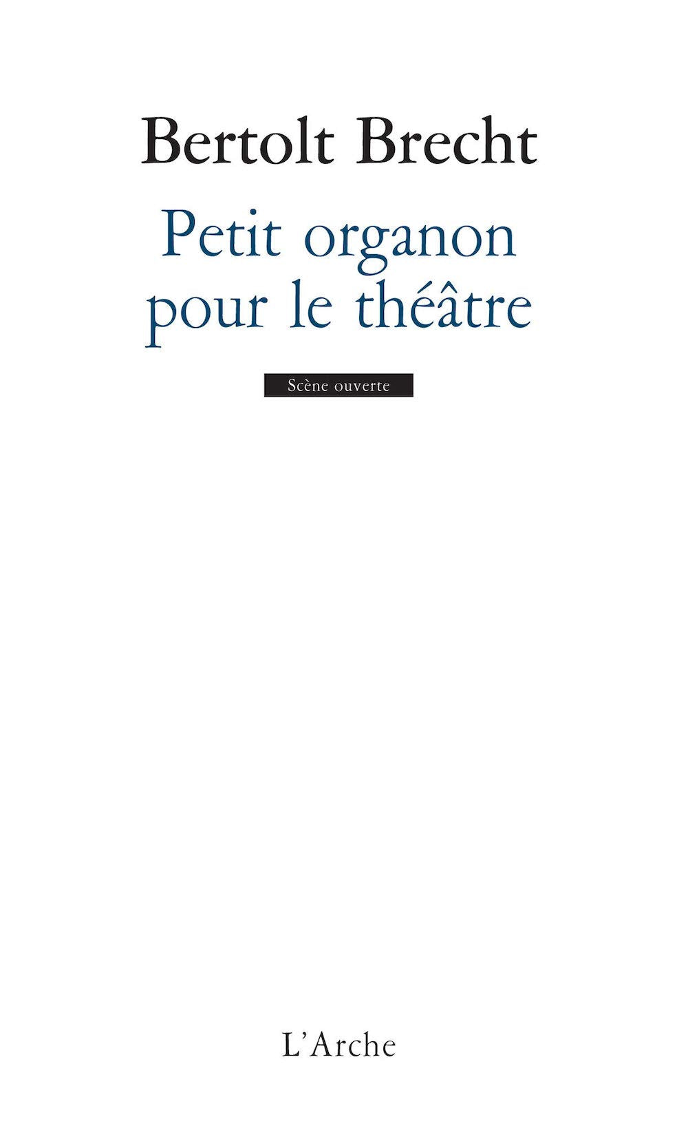 Petit organon pour le théâtre 9782851811721