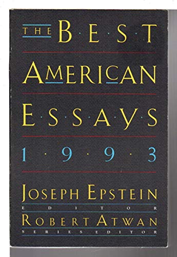 The Best American Essays, 1993 9780395636480