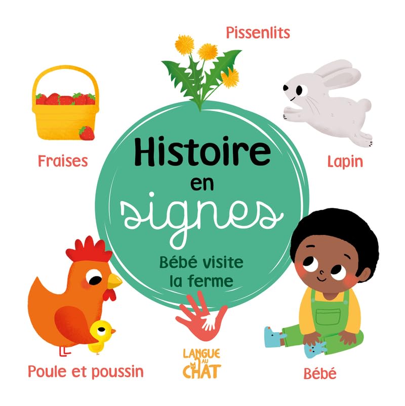 L'imagier des signes - Histoire en signes - Bébé visite la ferme - Livre d'éveil - Dès 6 mois 9782806311856
