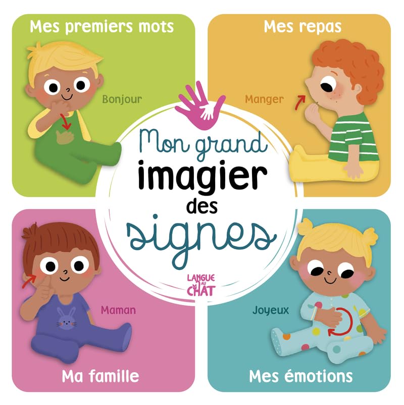 Mon grand imagier des signes - Recueil pages cartonnées et couverture matelassée - Éveil - Dès 6 mois 9782806312075