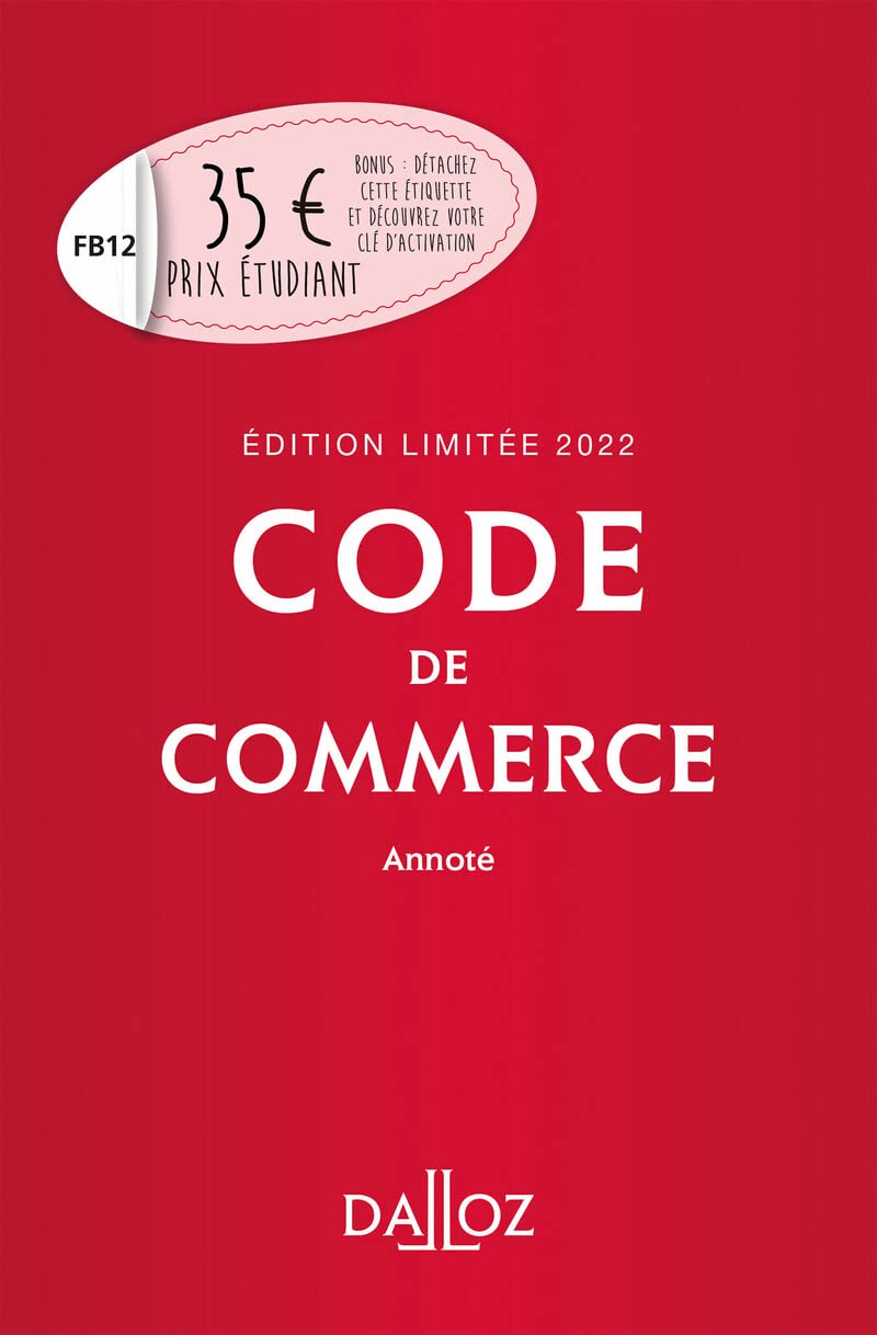 Code de commerce 2022 annoté - Édition limitée 9782247204977