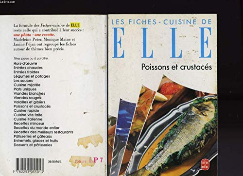 Les fiches-cuisine de Elle : Poissons et crustacés 9782253055013