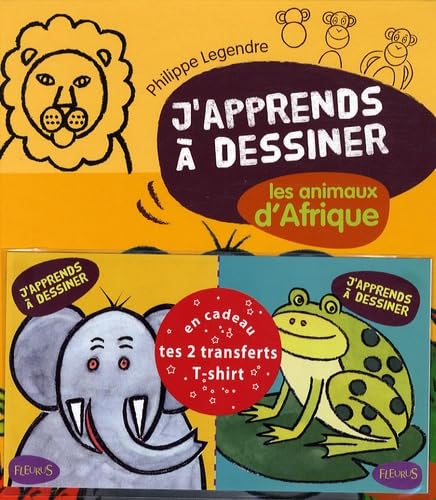 j apprends a dessiner les animaux d afrique + en cadeau te 2 transferts t-shirt 9782215095521