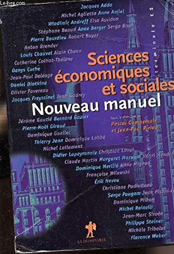 Nouveau manuel de sciences économiques et sociales ter. ES 9782707130723