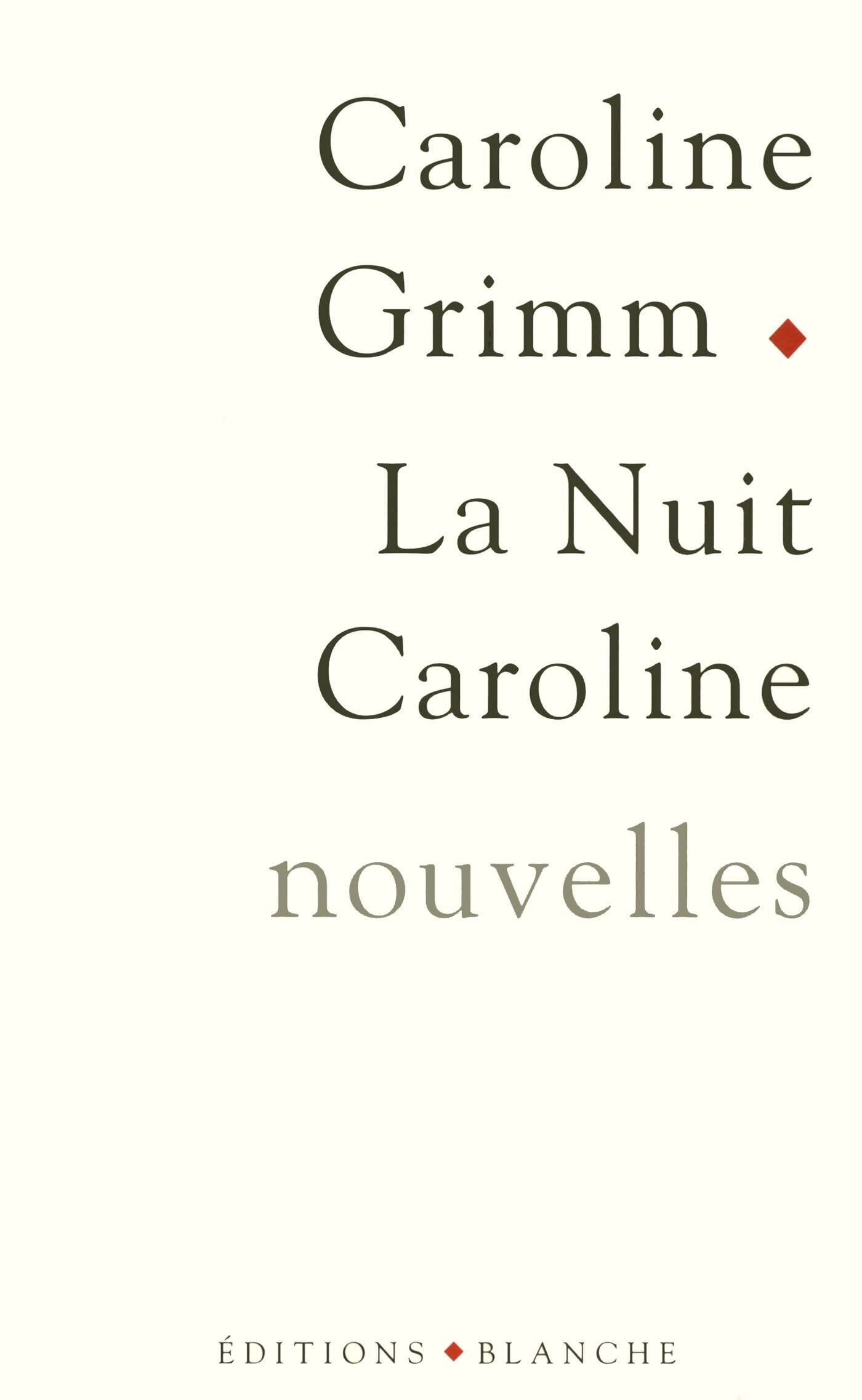 Nuit Caroline 9782911621642