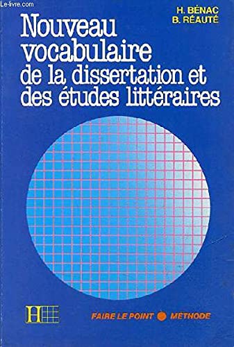 Nouveau Vocabulaire de la dissertation et des études littéraires 9782010109416
