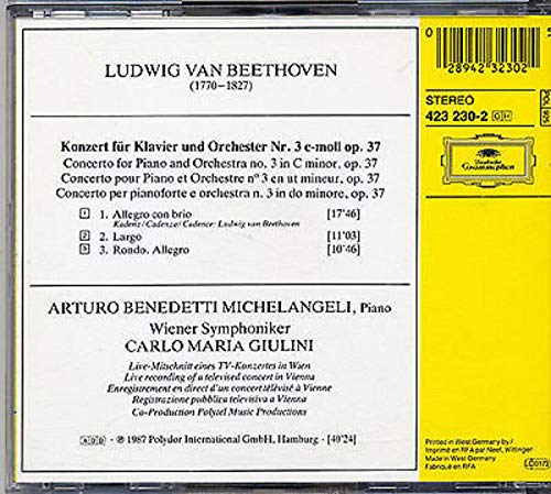 Beethoven-Benedetti-Cto N 3 0028942323025