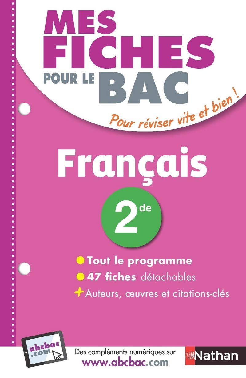 Mes fiches pour le BAC Français 2de - Ancien programme 9782091503141