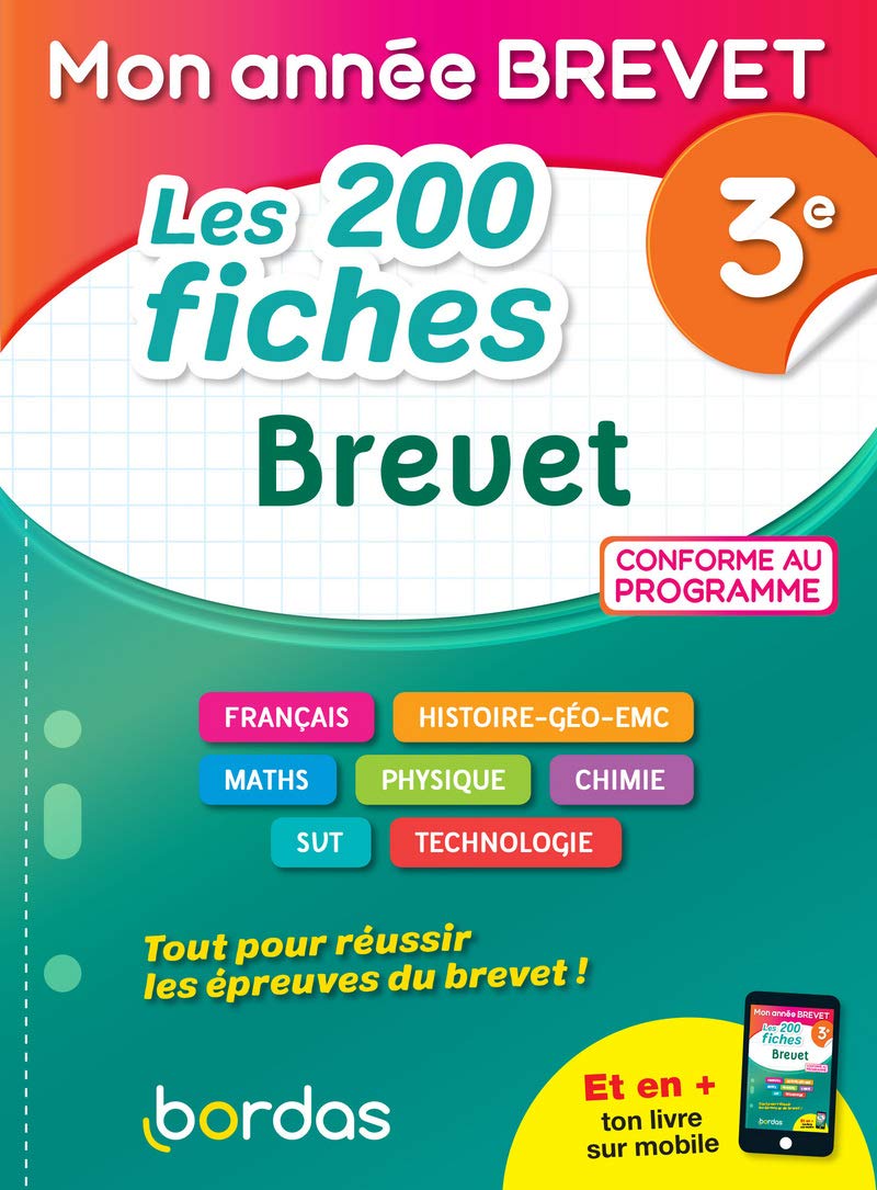 Mon Année Brevet Les 200 fiches le Brevet 3e 9782047359471