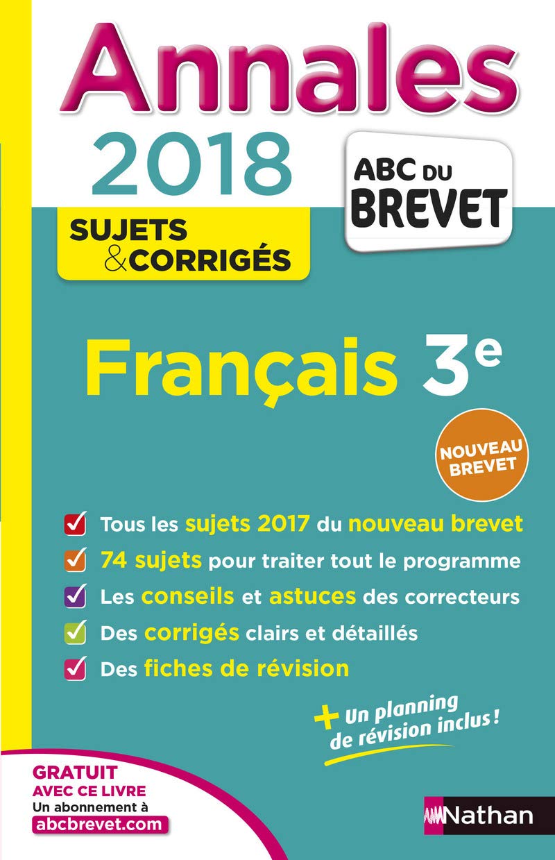 Annales ABC du Brevet Français 2018 9782091502618