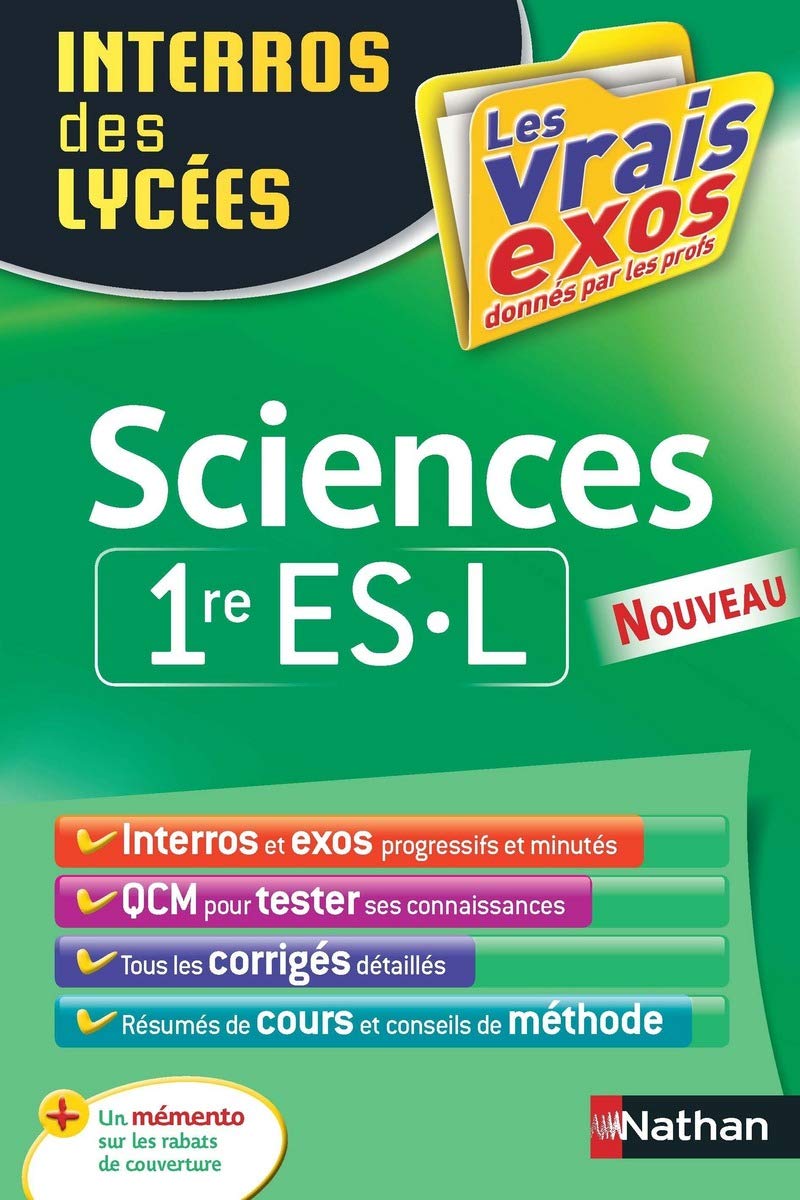 Interros des Lycées Sciences 1re ES.L 9782091892849