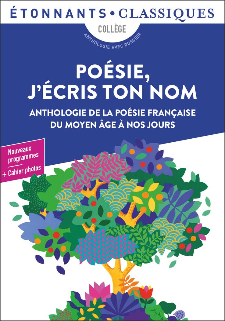 Poésie, j'écris ton nom: Anthologie de la poésie française du Moyen Âge à nos jours 9782080444738