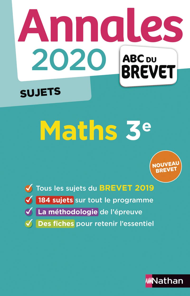 Annales ABC du Brevet 2020 Maths - Non Corrigé 9782091574516