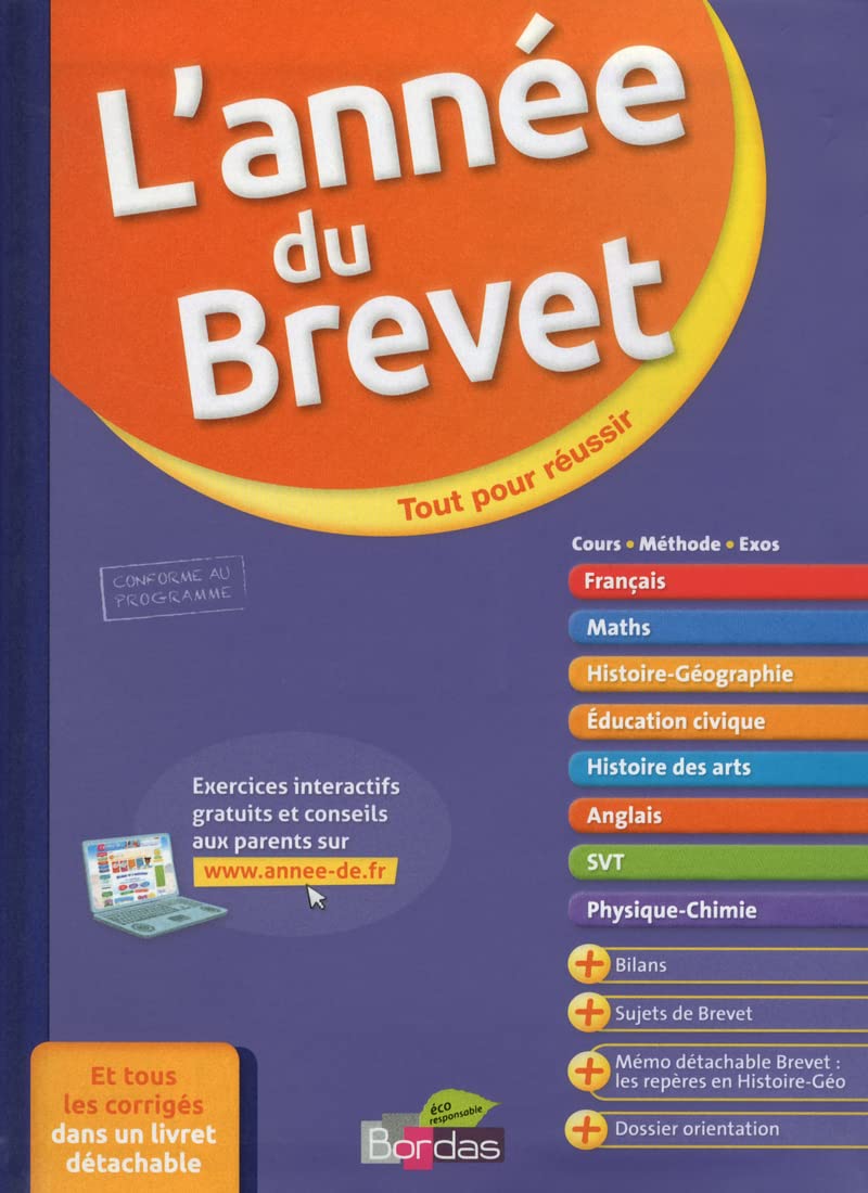 L'année du Brevet - 3e - Toutes les matières: Tout pour réussir 9782047351925
