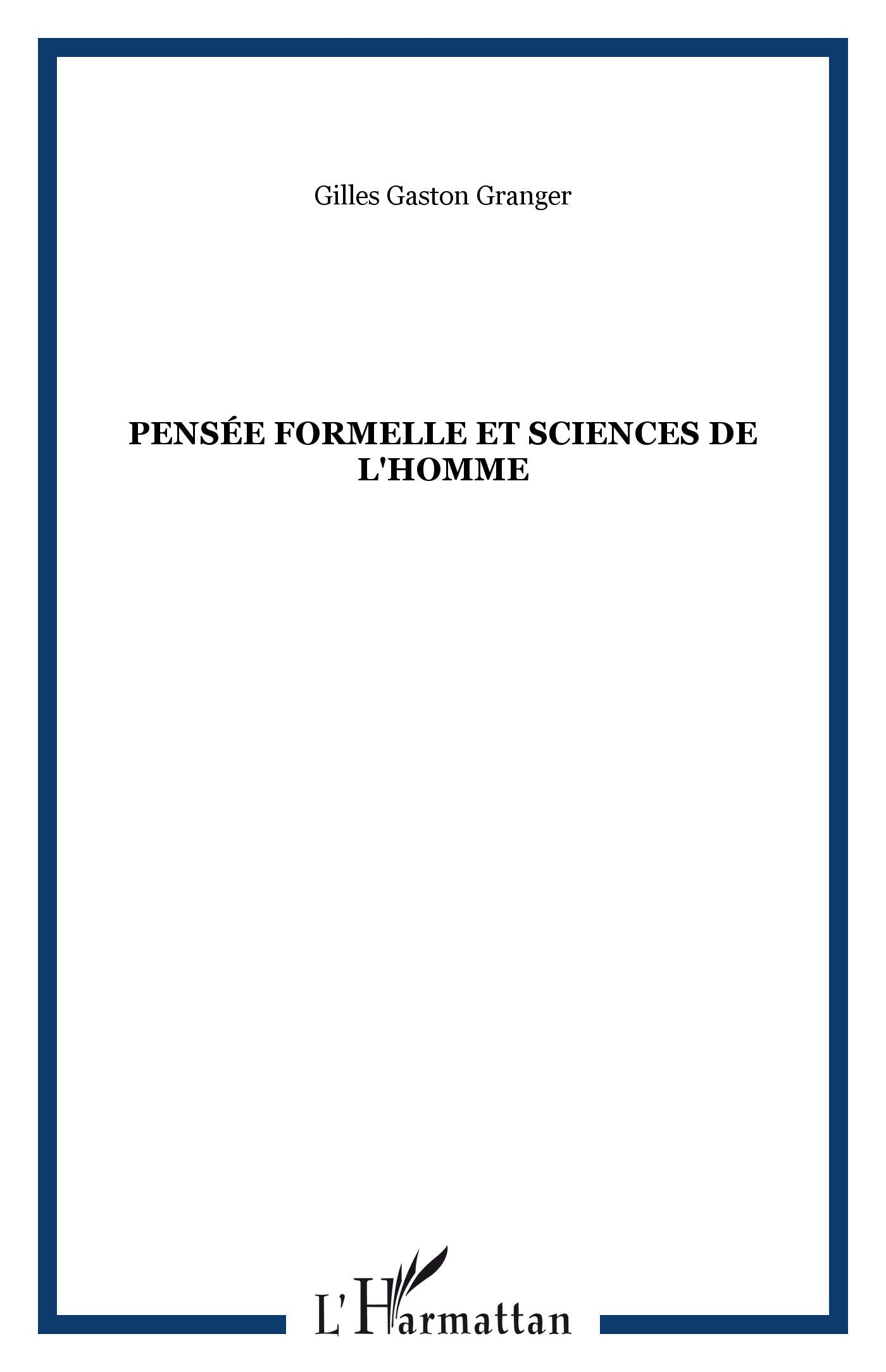 Pensée formelle et sciences de l'homme 9782357480681