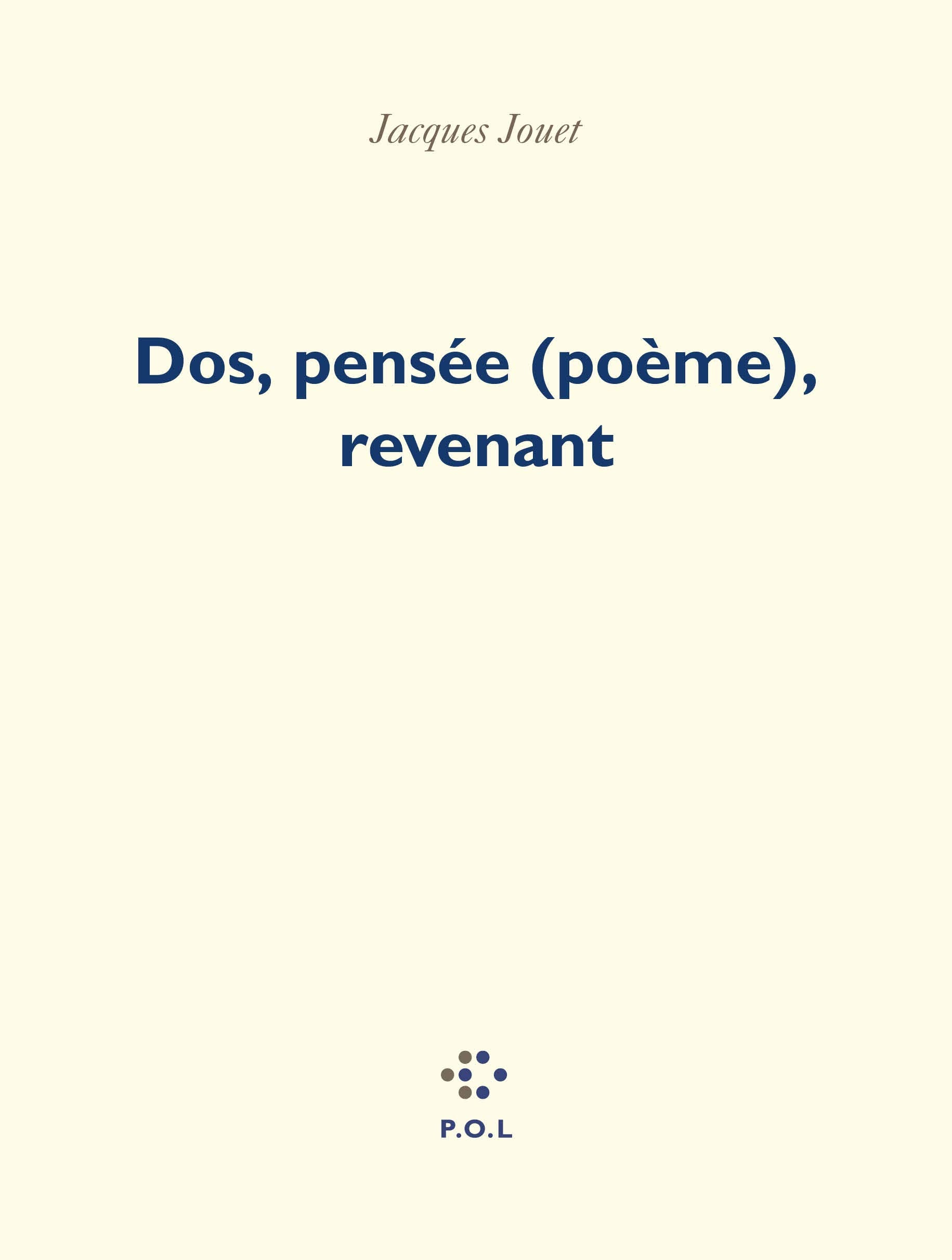 Dos, pensée (poème), revenant 9782818048016