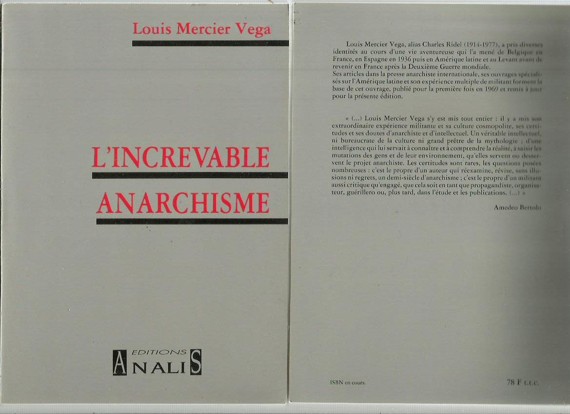 L'Increvable Anarchisme - éditions Analis, 1988