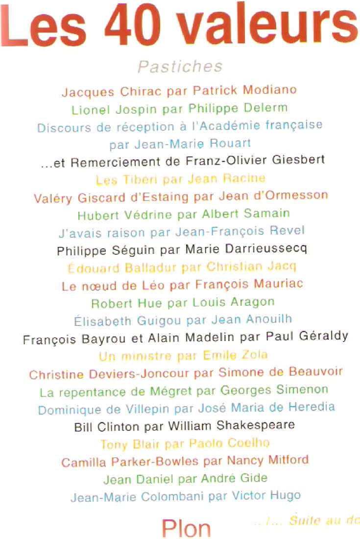 Les Quarante Valeurs 9782259189903