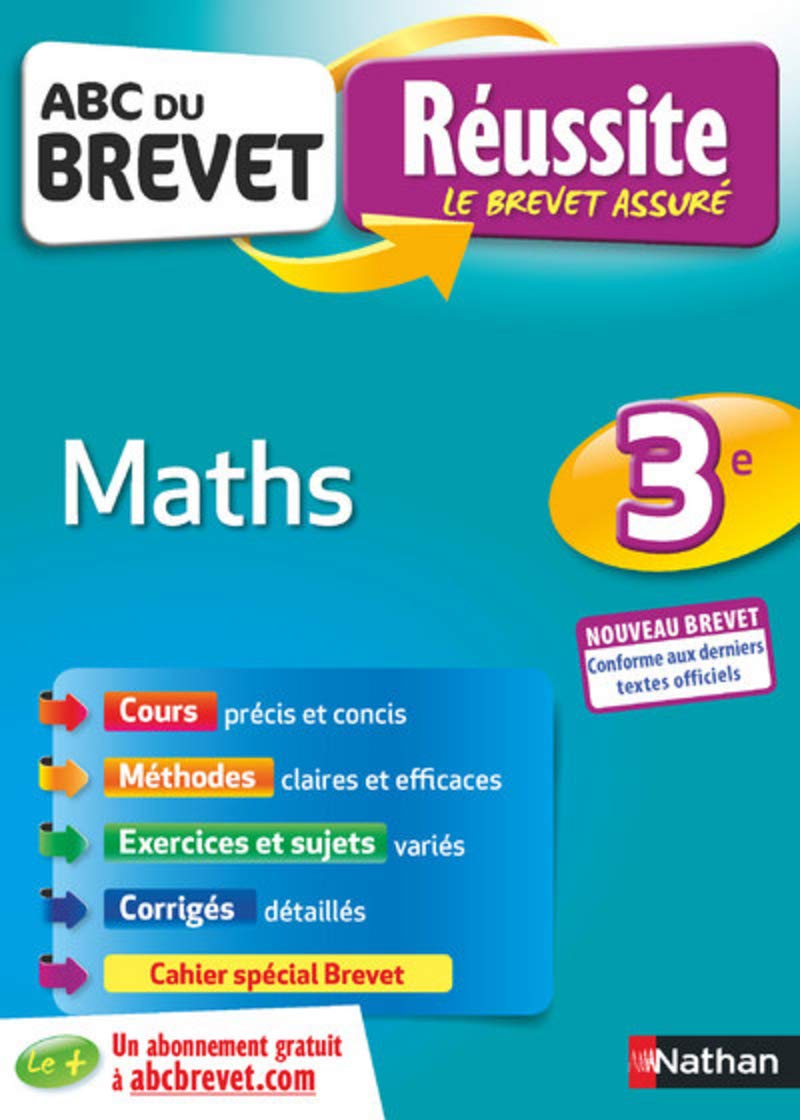 Maths 3e - ABC du Brevet Réussite - Brevet 2022 - Cours, Méthode, Exercices 9782091520353