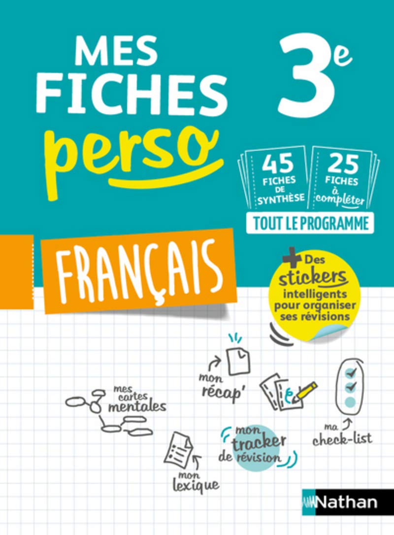 Français 3e - Mes fiches perso Brevet - Révisions Brevet 2026 (2) 9782091573755