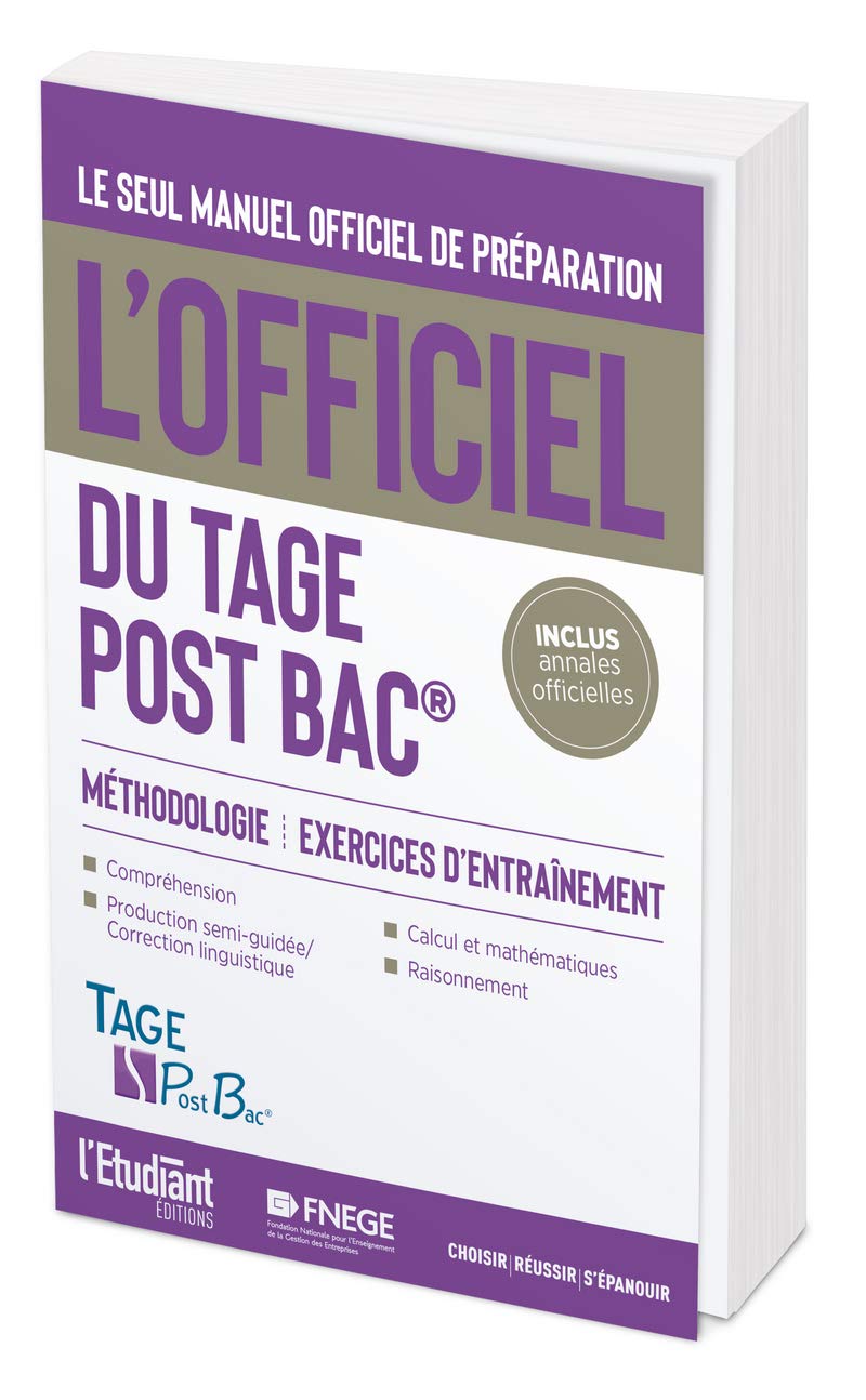 L'officiel du TAGE POST BAC 9782360757565