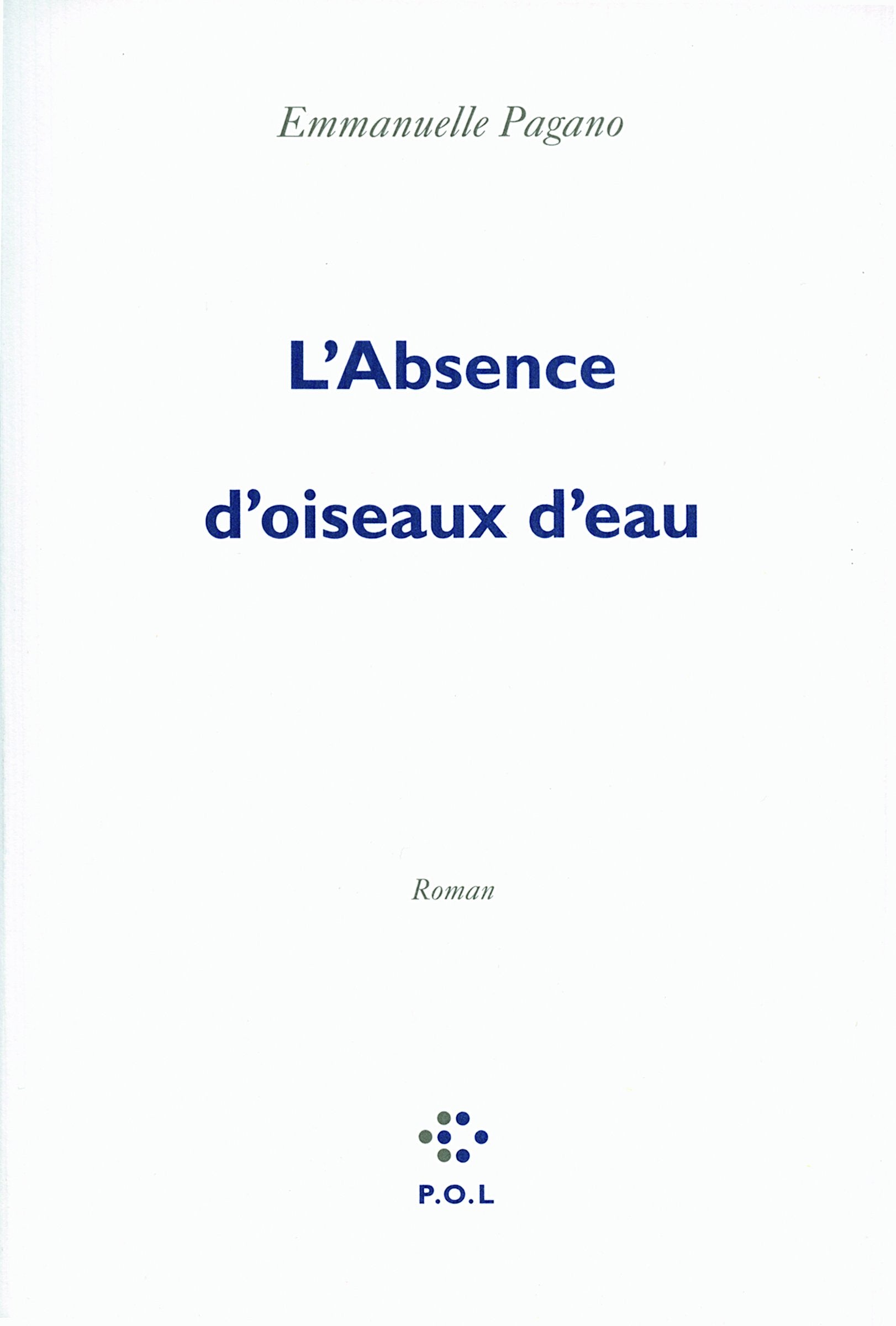 L'Absence d'oiseaux d'eau 9782846824477