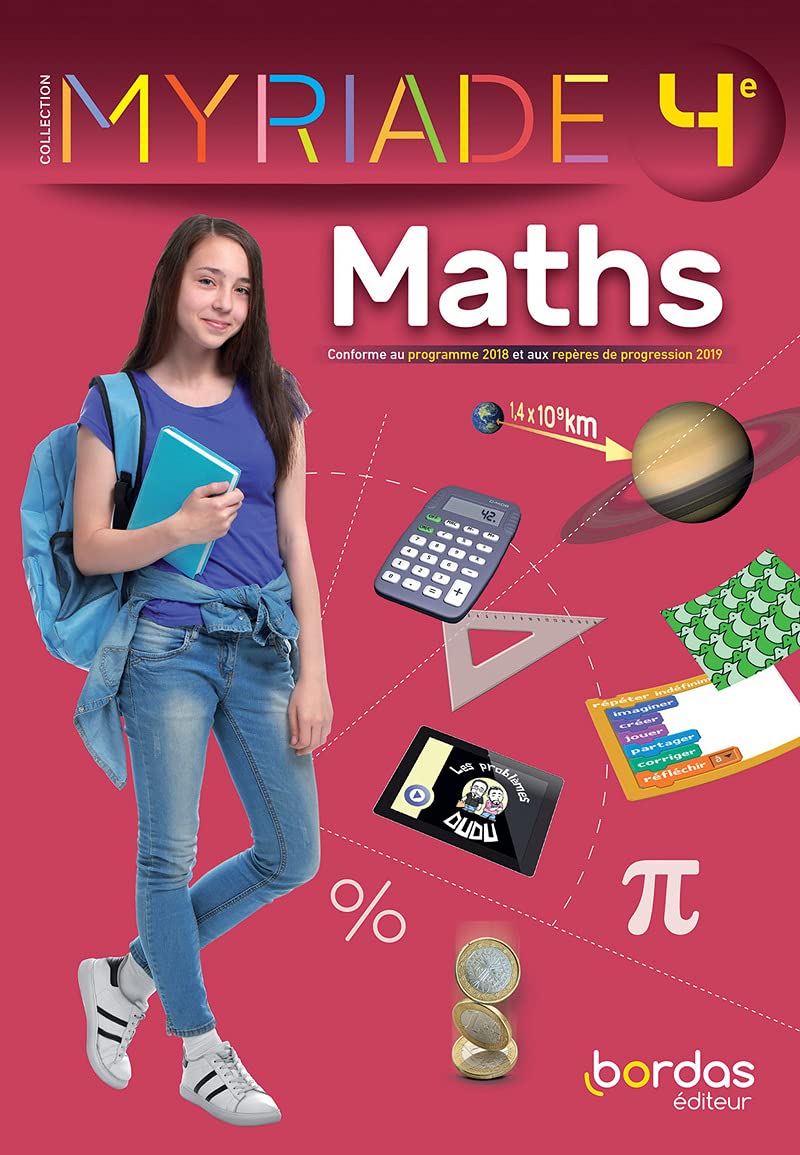 Myriade - Mathématiques 4e - Manuel élève - Edition 2021 9782047338186