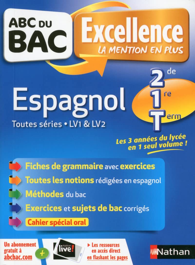 ABC du BAC Excellence Espagnol 2de 1re term 9782091503561