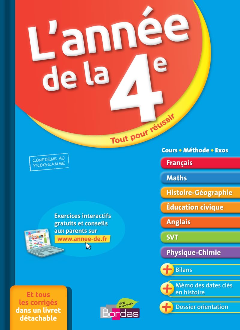 L'Année de la 4e - Toutes les matières 9782047319550