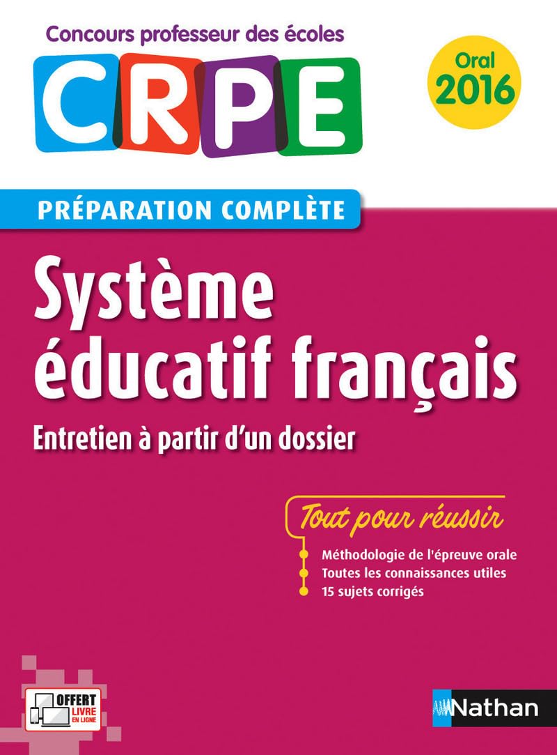 Système éducatif français - Préparation à l'épreuve orale 9782091639697