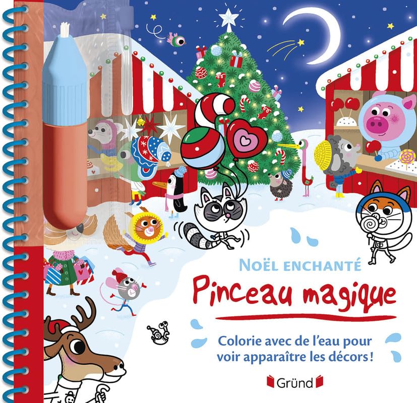 Pinceau magique – Noël enchanté – Livre coloriage magique à l'eau avec un pinceau – À partir de 3 ans 9782324036736
