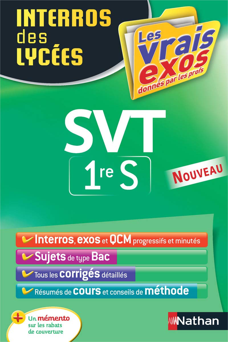 Interros des Lycées SVT 1re S 9782091880983
