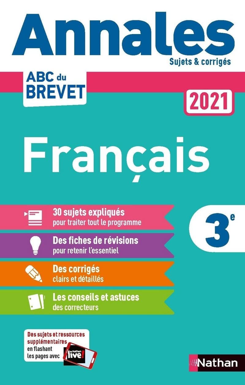 Annales ABC du Brevet 2021 - Français 3e - Sujets et corrigés + fiches de révisions 9782091575131