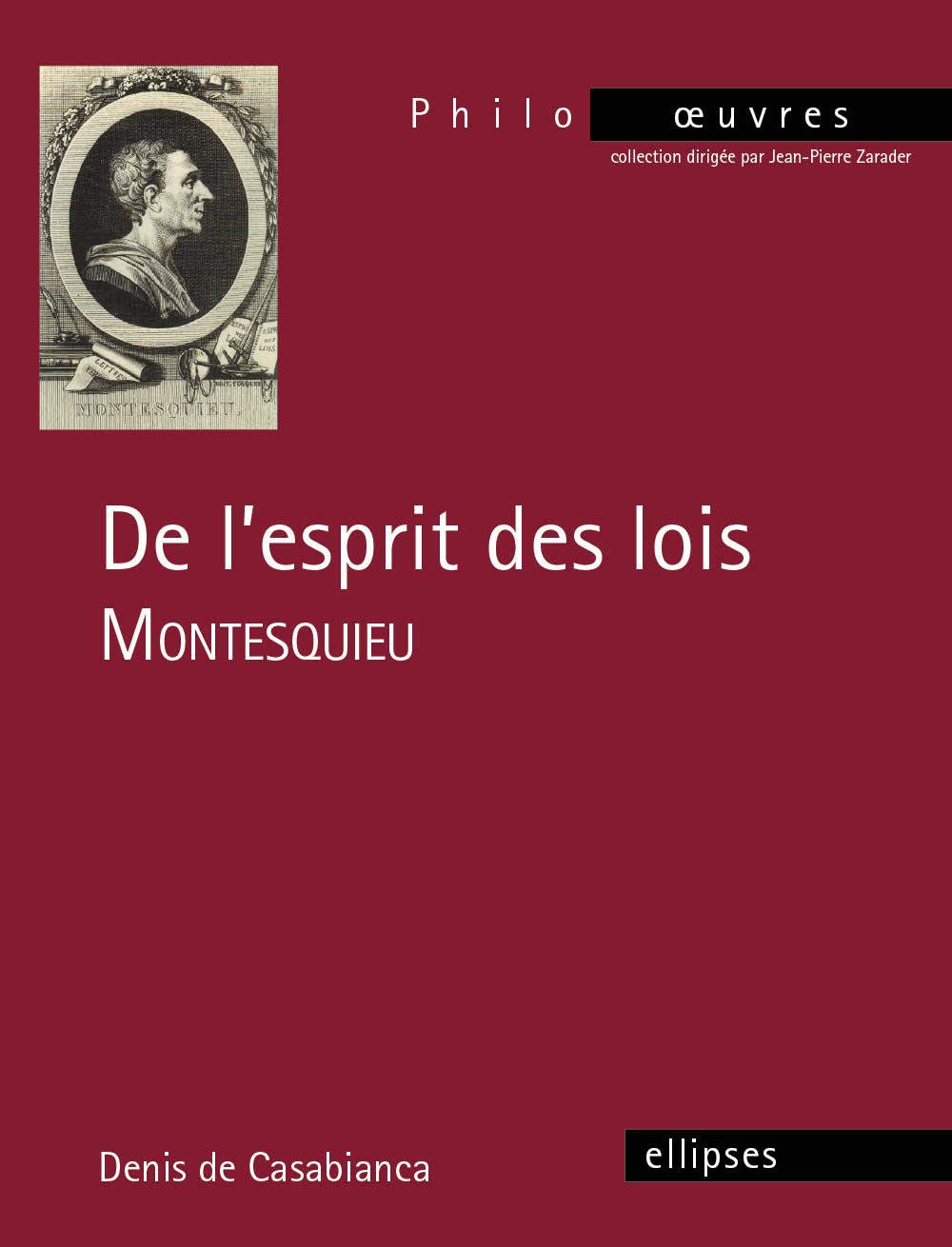 De l'esprit des lois: Montesquieu 9782340004085