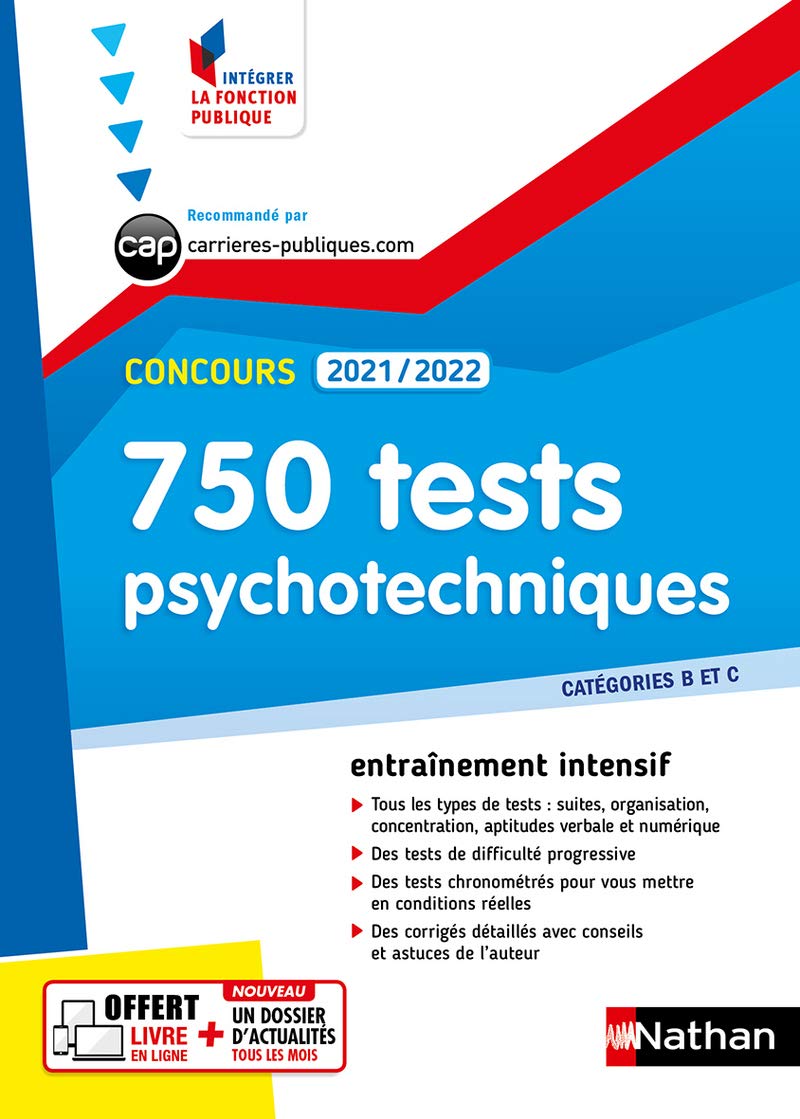 750 tests psychotechniques 9782091672465