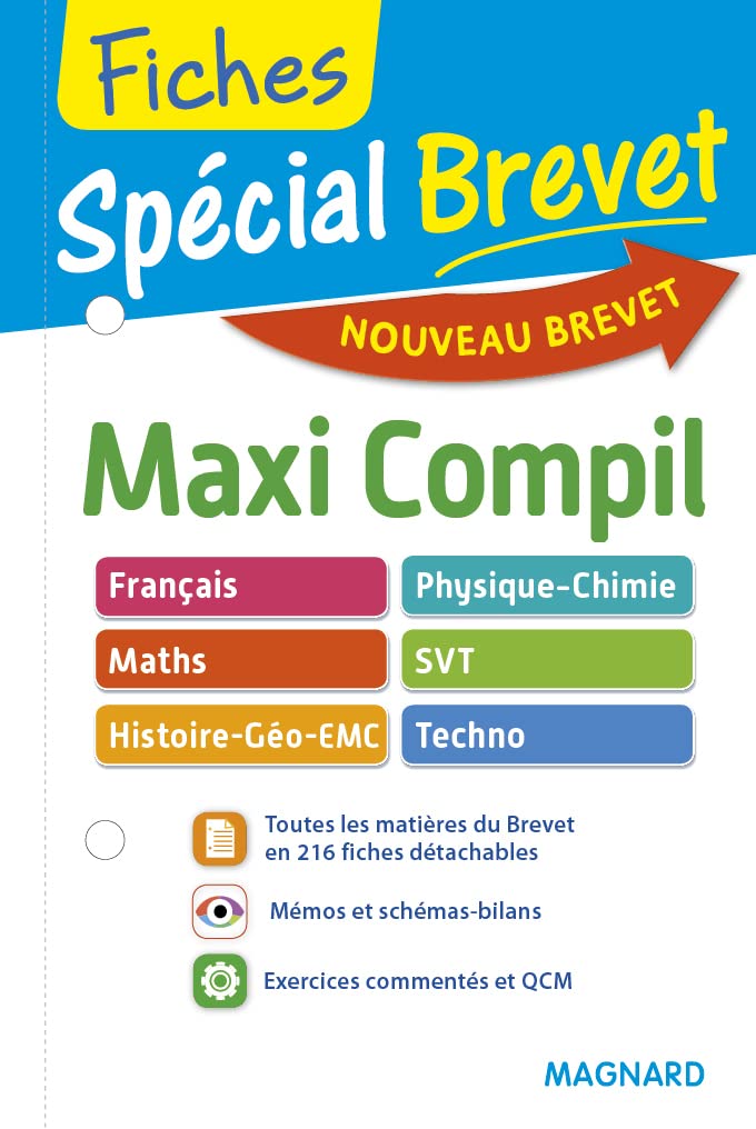 Spécial Brevet - Maxi Compil de Fiches 3e - Nouveau programme 2016 9782210751750