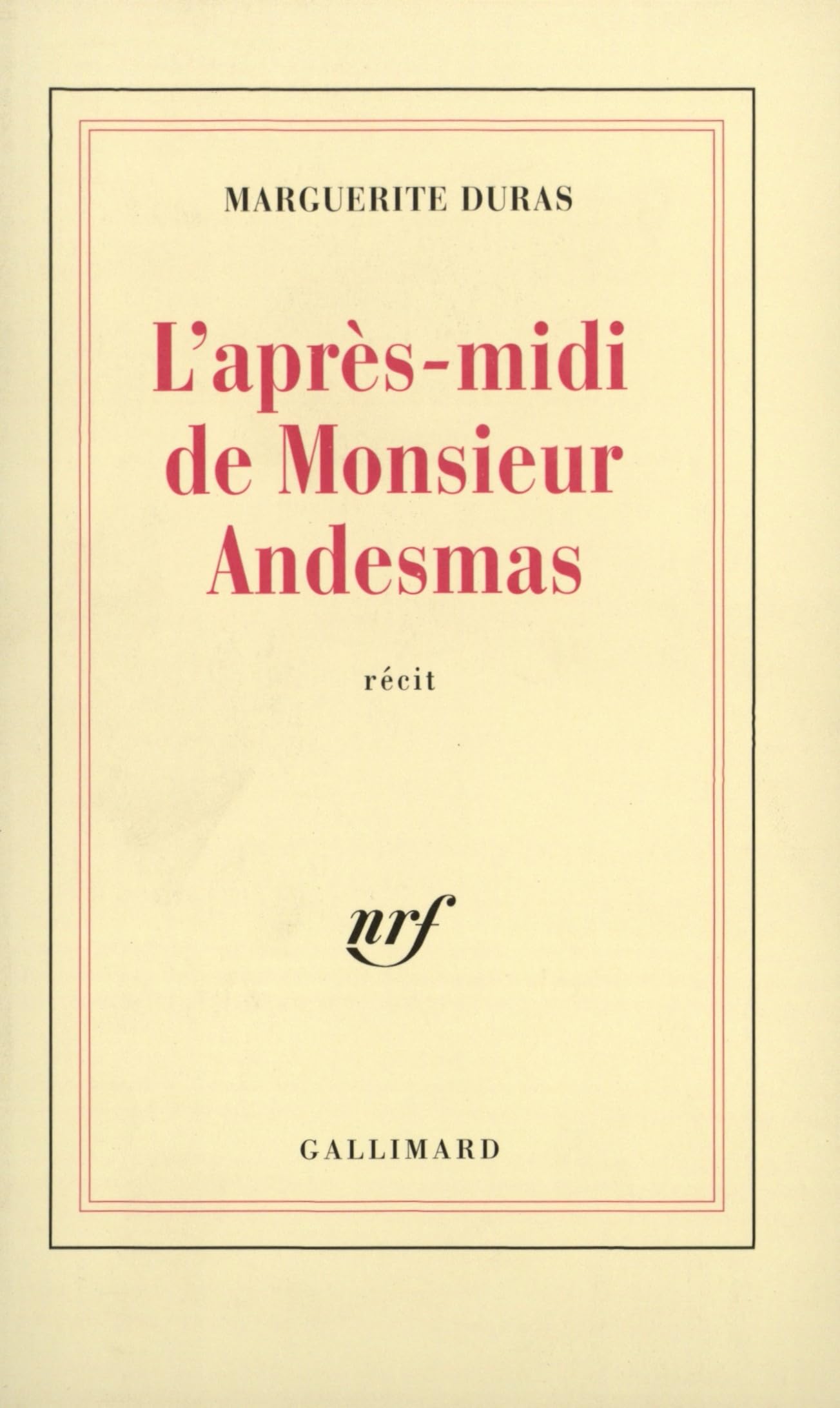 L'Après-midi de Monsieur Andesmas 9782070221011