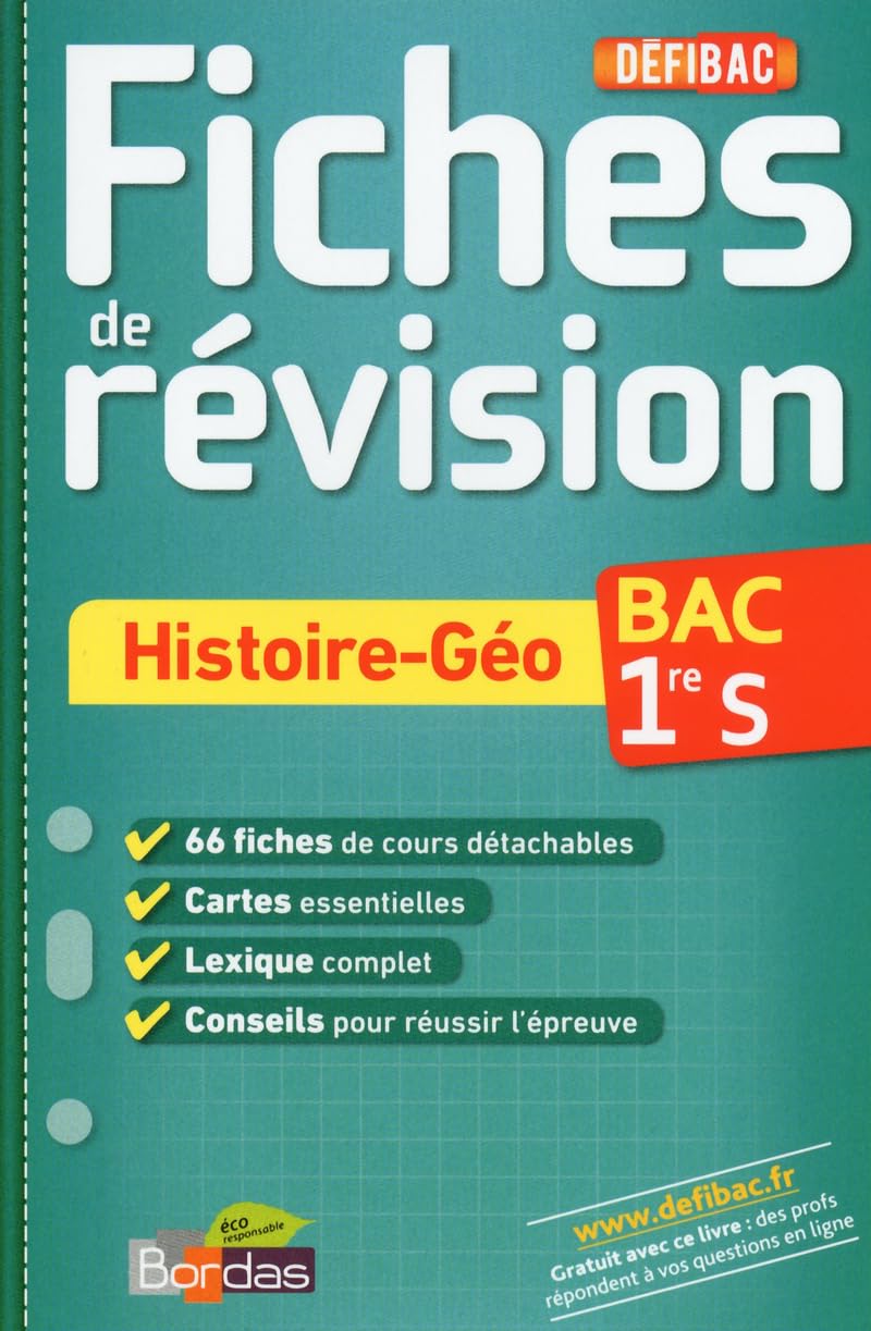 DEFIBAC FICHES HIST-GEO 1RE S 9782047319789