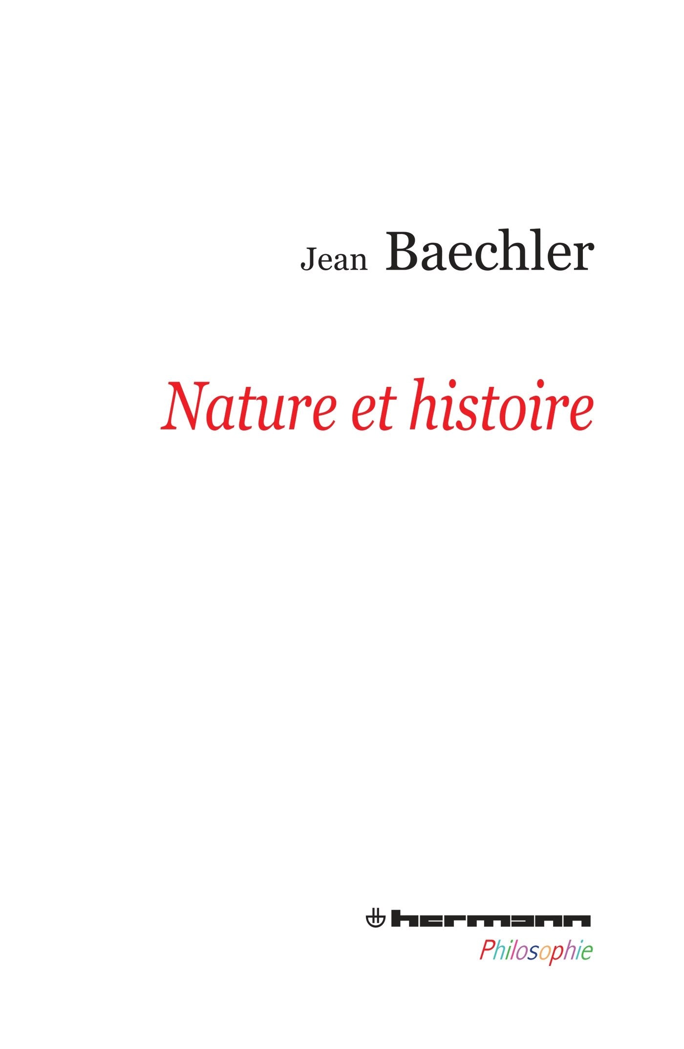 Nature et histoire 9782705688141