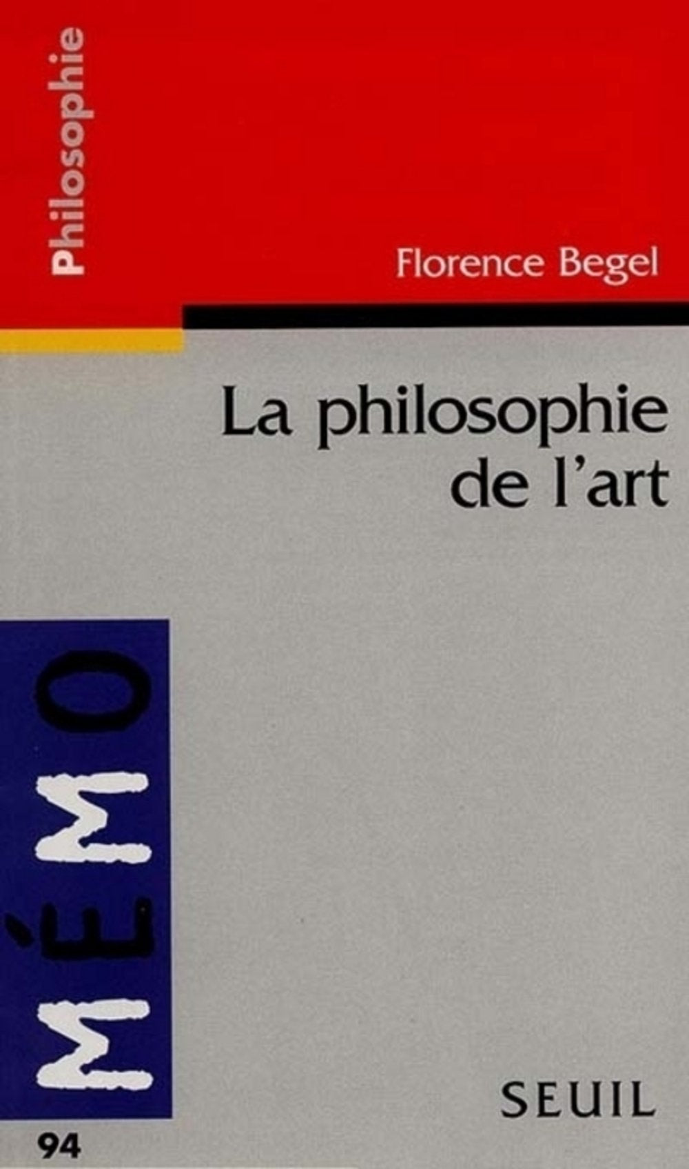La Philosophie de l'art 9782020324007